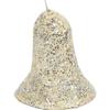Decorative Sisal Bell with Silver Glitter - 25x30cm