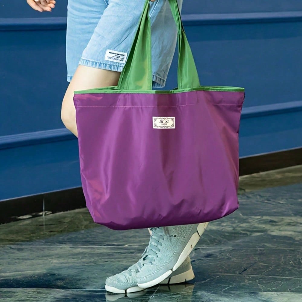 Supermarket Shopping Bag,Reusable Grocery Bags- Large Capacity Foldable Grocery Tote With Adjustable Shoulder Strap