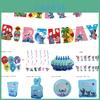Conjunto de Artigos de Festa Stitch Decorações Descartáveis Para Festa de Aniversário Infantil