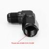 Ucreative 90 Degree Swivel 6AN Female to AN6 Male Flare Fitting Adapter Aluminum Black 2PCS