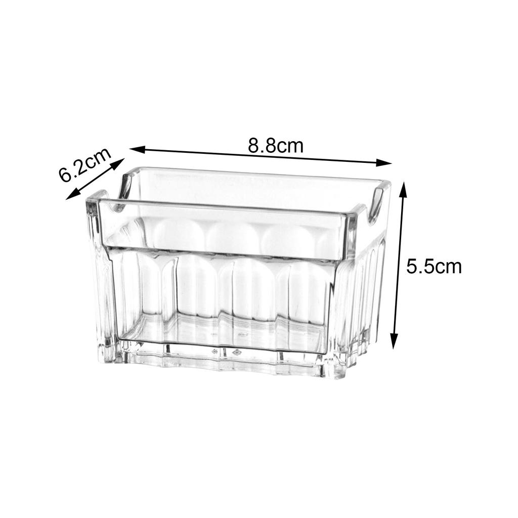 Acrylic Sugar Packet Holder Tissue Tea Bag Bowl for Coffee Bar Business Cards Holder Organizer Kitchen Accessories