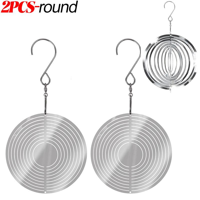 Reflective Hanging Bird Repeller Discs Wind Chime Bird Deterrent for Garden Decorative Birdproofing Reflectors to Keep Bird Away