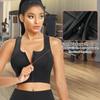 Women Front Zip Racerback Sports Bra For Yoga Fitness Comfortable Moisture Wicking