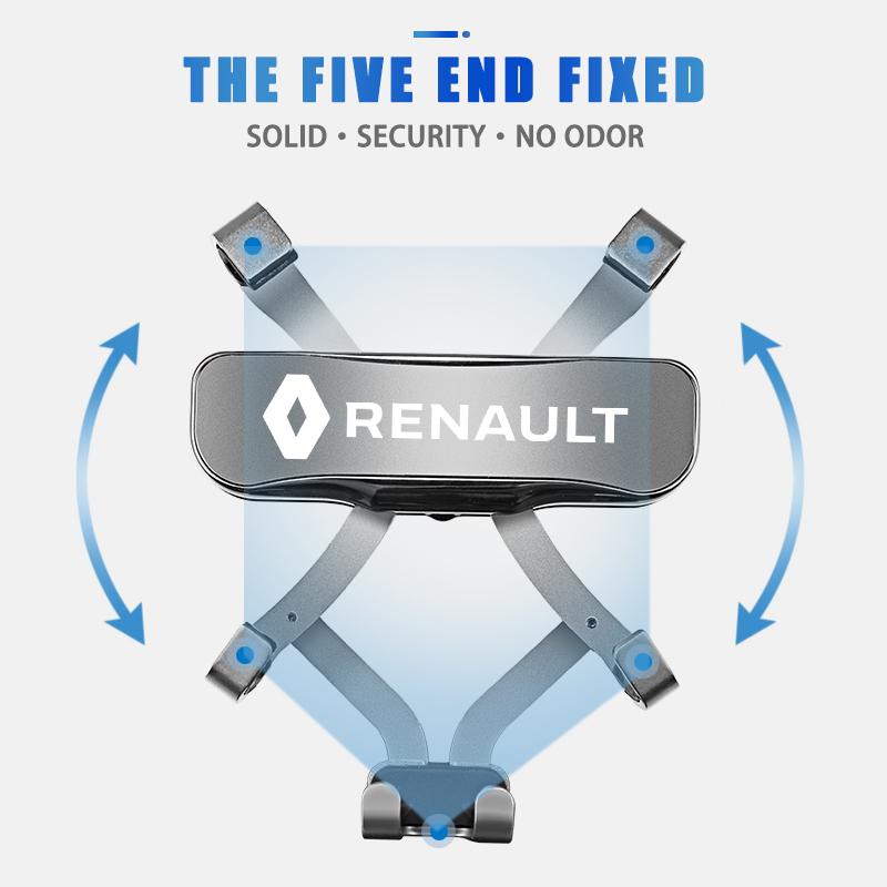 2026 Gorące Do Kołpaków Renault Uchwyt na Telefon Samochodowy 360 Obrót Grawitacyjny Uchwyt Automatyczny Do Renault Megane 2 3 4 Twingo Clio Talis