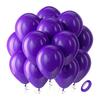 Latex Balloons, 100 Balloons Per Pack, 12-inch Round Helium Balloons, Brightly Colored, Suitable For Birthday And Party Decorations.(Sending Ribbons)