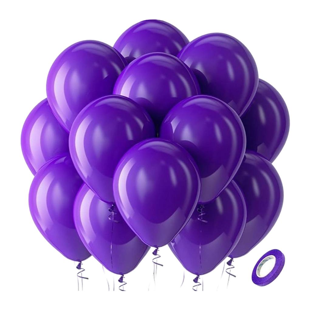 Latex Balloons, 100 Balloons Per Pack, 12-inch Round Helium Balloons, Brightly Colored, Suitable For Birthday And Party Decorations.(Sending Ribbons)