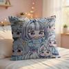 Amane Kanatas Cute Cushion Cover Silky Short Plush Invisible Zipper Dustproof Sofa Pillow Case For Home Decor