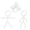 Sac Taske Plush Skeleton with Movable Parts, Handmade Toy Skeleton (20cm, Set of 3)