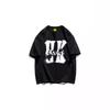 Large size pure cotton Guochao brand American high street oversize front shoulder short-sleeved t-shirt women's summer lazy niche top