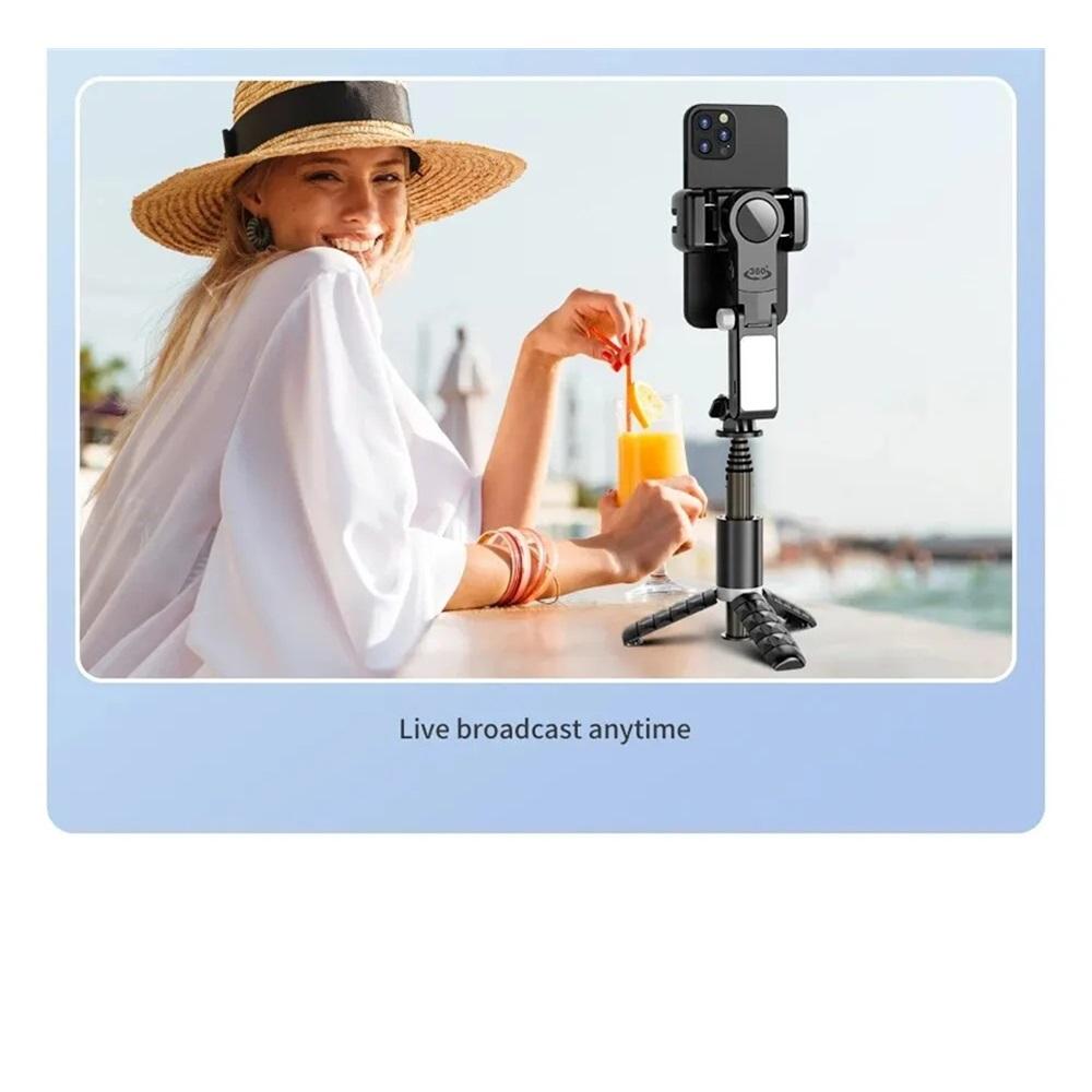Universal Joint Stabilizer, Handheld Mobile Phone Selfie Stick Holder, With Fill Light, Bluetooth Follow Shooting Mode