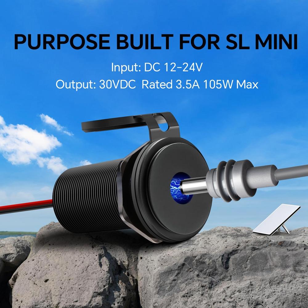 Converter Adapter for Starlink Mini 12V to 30V Converter Embedded Bracket Power DC Cable for Rvs And Yachts And Off-Grid Use