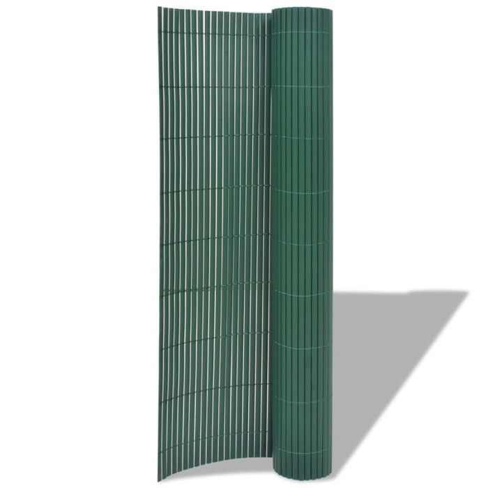 VidaXL Clôture de jardin Double face PVC 90 x 500 cm Vert