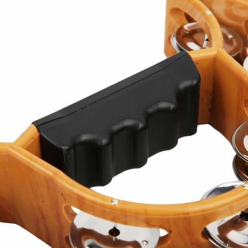 Tambourine, Bells, Musical Instrument, Two-Row Handbell Tambourine, Metal Jingles, Percussion Instrument with Ergonomic Grip