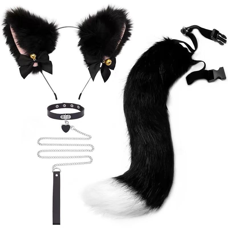 Cat Ear Bell Headband & Hairpin Set - Festive Headdress