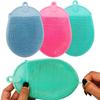 1pcs Silicone Massage Bath Brush with Hook Soft Exfoliating Bath Gloves Baby Showers Cleaning Brush Remover Scrub Showers Bubble