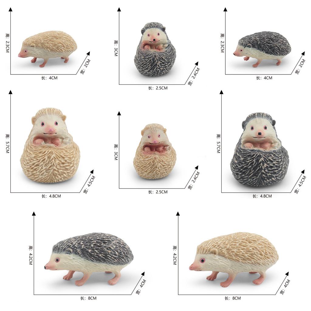 Simulated Forest Animals 8 Hedgehog Models Hedgehog Rat Melon Stealing Badger Static Animal Toys