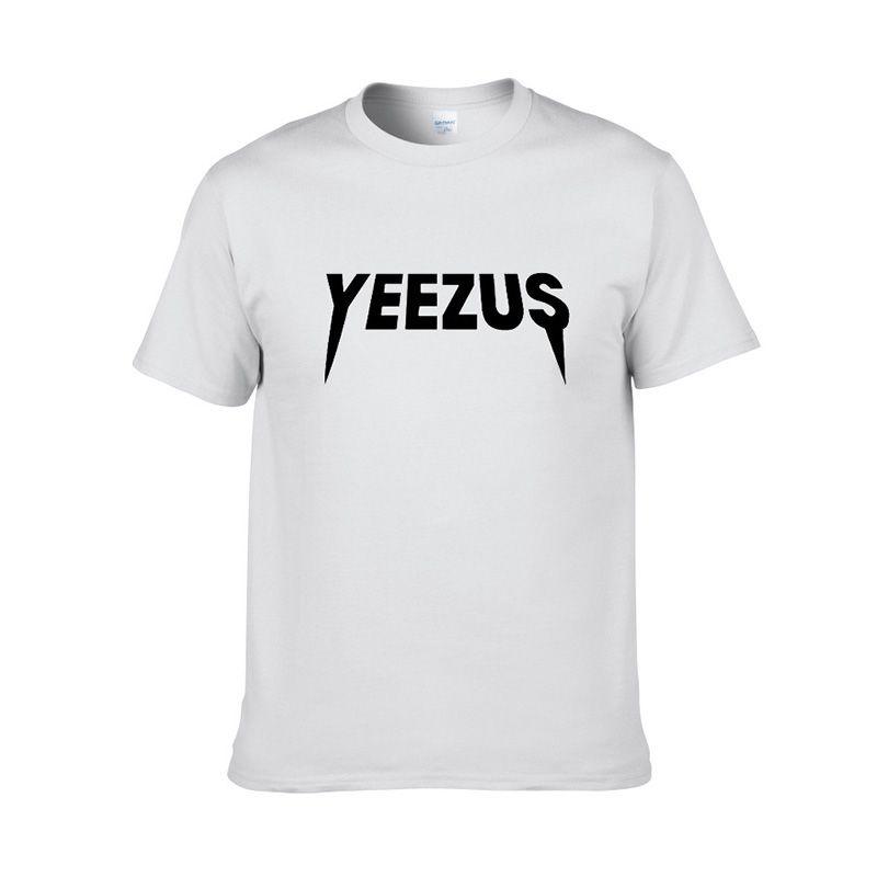 Yeezus Men Letter Short Sleeve Tshirt Cotton Shirt Tee Tops Casual Wear