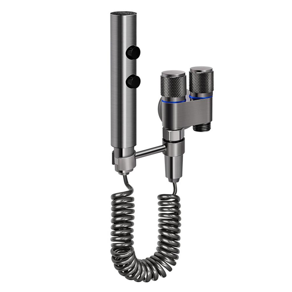 Angle Valve 62x69mm Handheld Bidet Sprayer Dual-switch Water Outlets Easy To Install Spray Mode Stainless Steel Construction