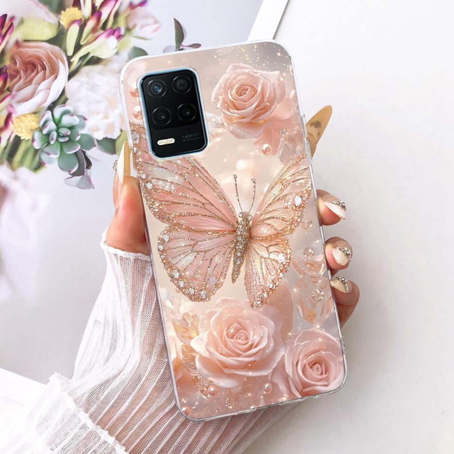 For Realme Narzo 30 5G Case RMX3242 Stylish Butterfly Painted Cover Soft Silicone Case For Realme Narzo 30 Pro Narzo30 5G Fundas