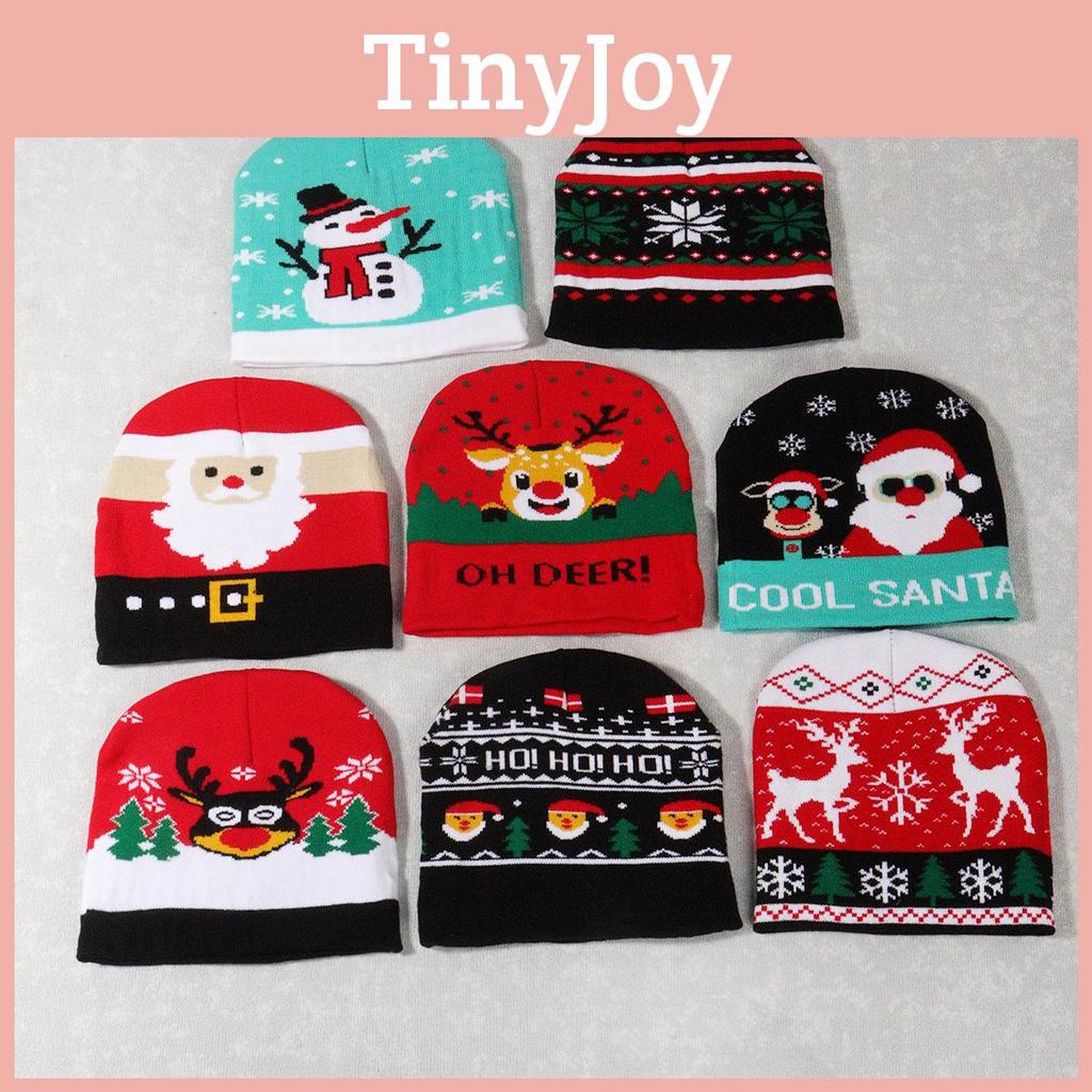 Warm Nitted Hats Christmas Hat Cute High Elastic Cap Soft Warm Cap Leisure Xmas