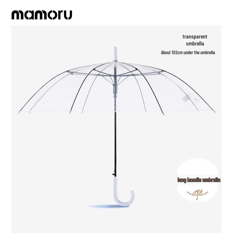 MAMORU Large Long-Handle Transparent Double Umbrella