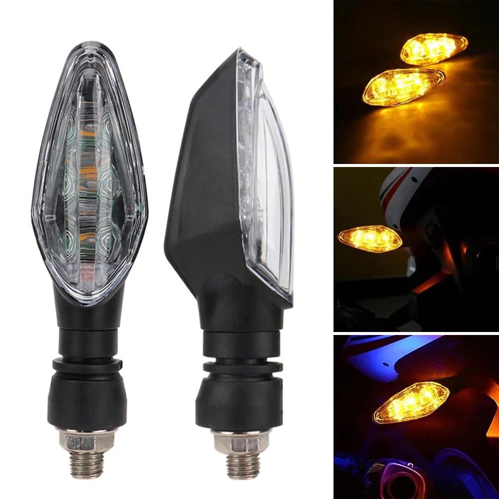 Universal Motorcycle LED Turn Signal Light Amber Flasher Indicator Waterproof Warning Blinker Rear Tail Lights for Motor Scooter