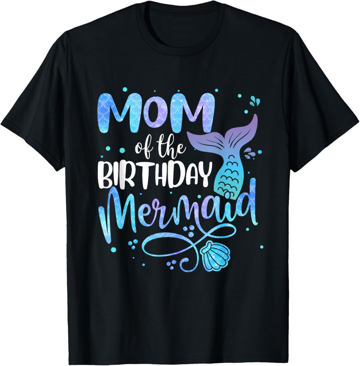 Mom of The Birthday Mermaid Family Matching Mommy Mother T-Shirt S разноцветный