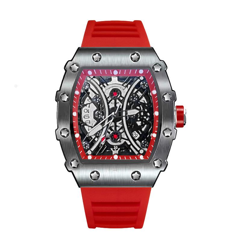 ZIDO Casual Men s Barrel Quartz Skeleton Watch - Luminous & Waterproof Bare Watch
