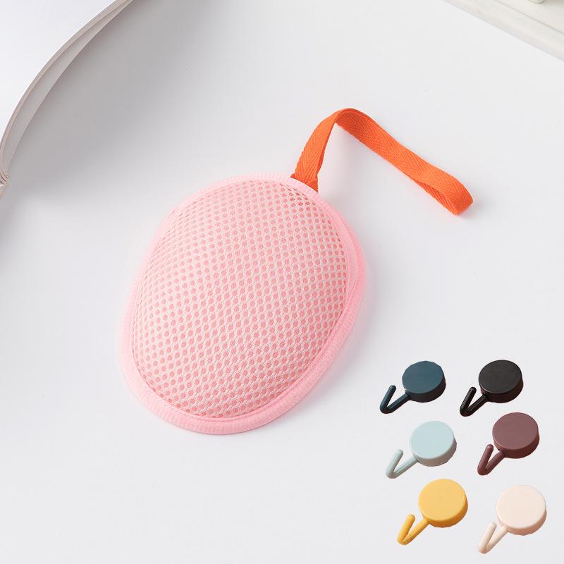 Scented Soap & Bath Ball Duo: Thick, Super Soft Foaming Mesh Bag with Soap Holder