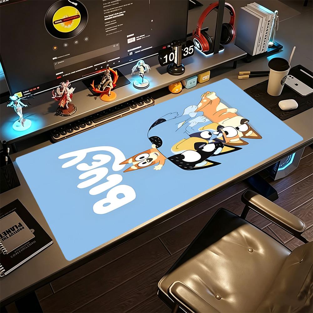 Bluey Gaming Mouse Pad Gamer Mousepad Ultra-Long Desk Mat Non-Slip Rubber Bottom Office and Gaming Desk Decoration