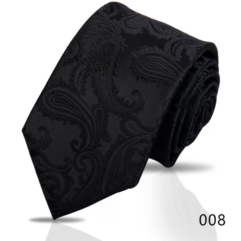 Men'S Premium Business Waterproof 8Cm Tie Polyester Trendy Sparkle 7.5Cm Pure Black Striped Hand Tie