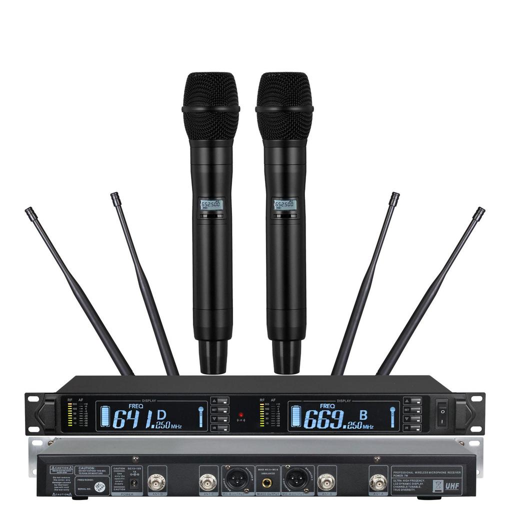 True Diversity Wireless Microphone, One-to-Two, 300m Reception, Cross-Border Spot Goods.