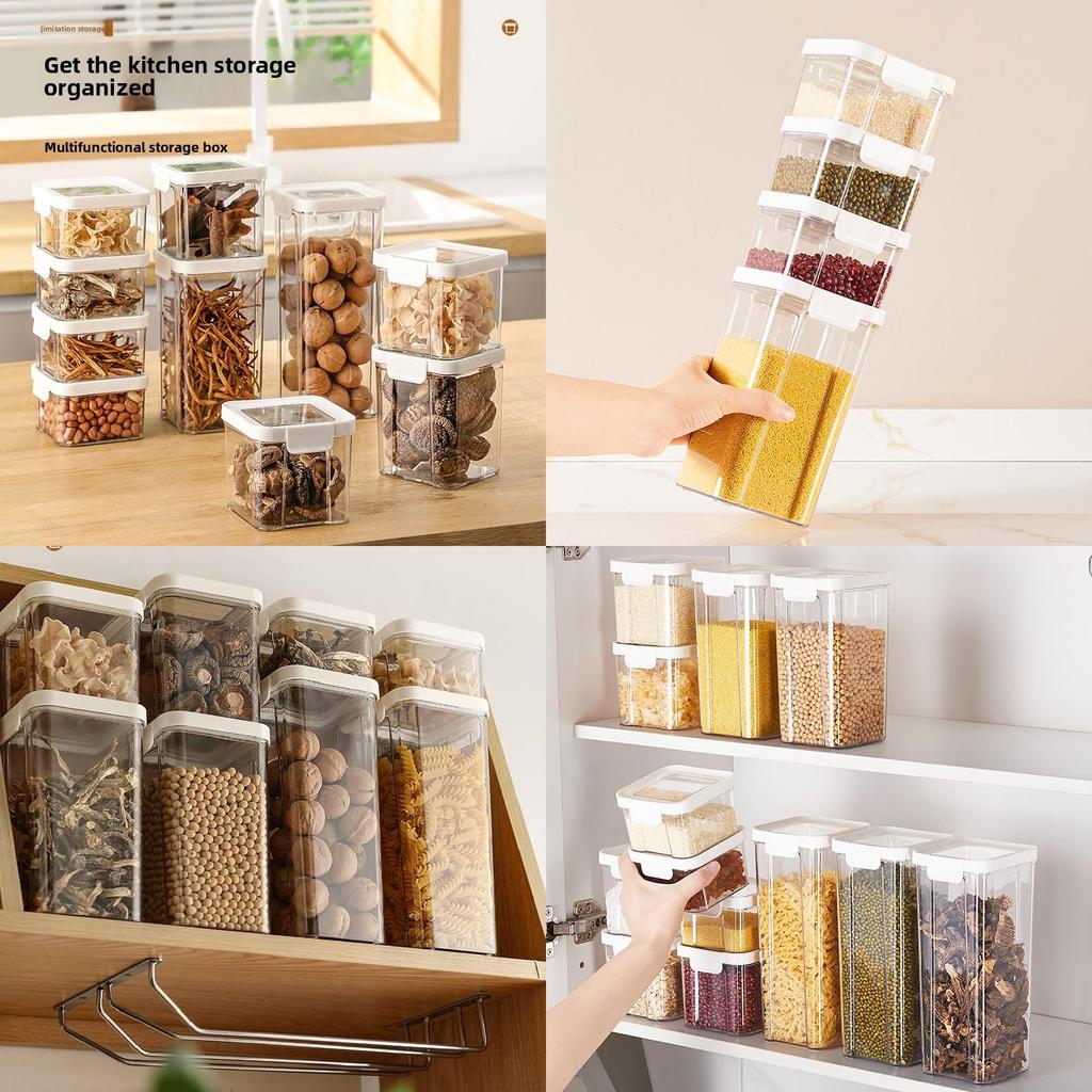 Kitchen Sealing Storage Container With Transparent Pet Material For Food Organization And Freshness