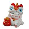 Lion Dance Lucky Cat Ornament - Perfect for Home, Car, or Office Decoration and New Year Gifts