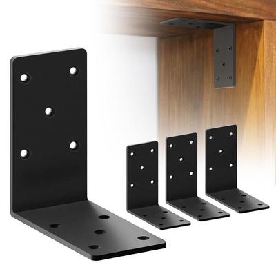 Fasteners Heavy Duty L-Shaped Corner Braces 90 ° Durable Angle Brackets Cold Rolled Steel Thickened L-Corner Braces Load-Bearing