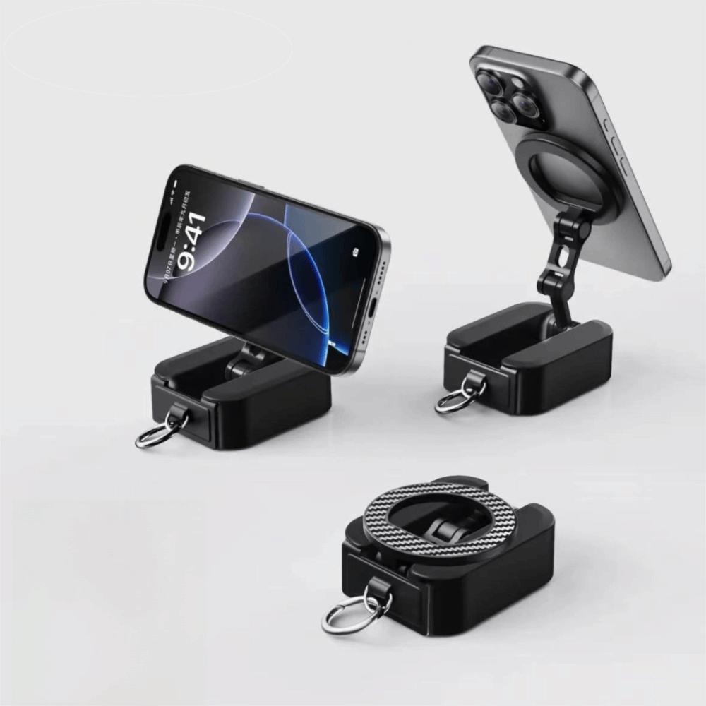 

Handsfree Travel Airplane Phone Stand Foldable Phone Mount for Magsafe Gym Magnetic Phone Holder чорний