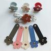 Cable Winder PU Leather Flower Shaped Cable Tie Headphone Stand Wire Organizer Headphone Winding Device