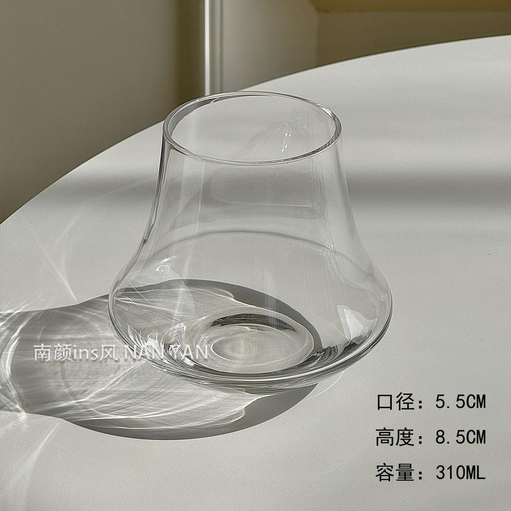 Clear Textured Iced American Latte cup Simple Glass Whiskey Glass Juice Glass Drink Cup