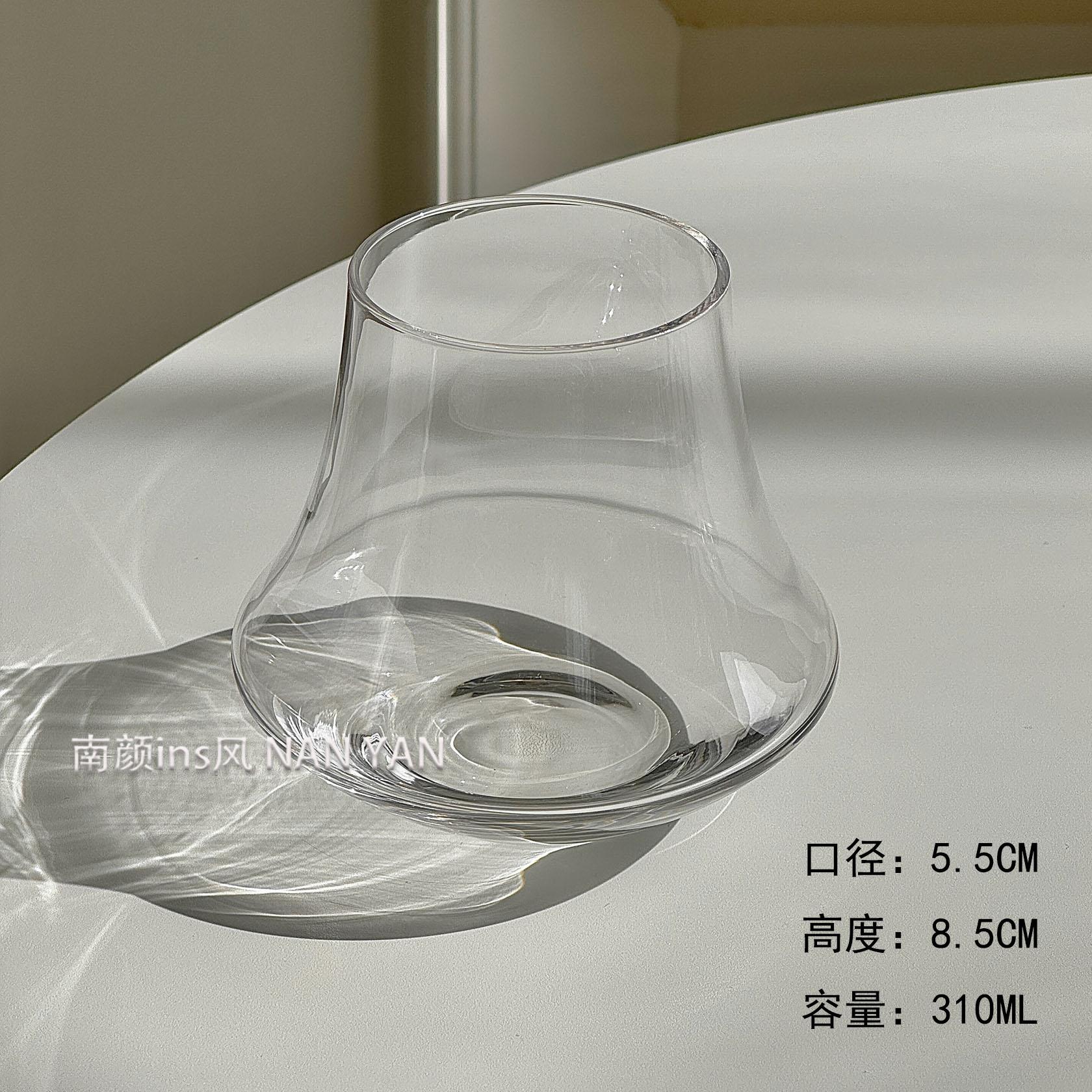 Clear Textured Iced American Latte cup Simple Glass Whiskey Glass Juice Glass Drink Cup 310ml