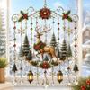 Santa Claus Painted Crystal Pendant Elk Snowman Christmas Hanging Ornaments  Christmas