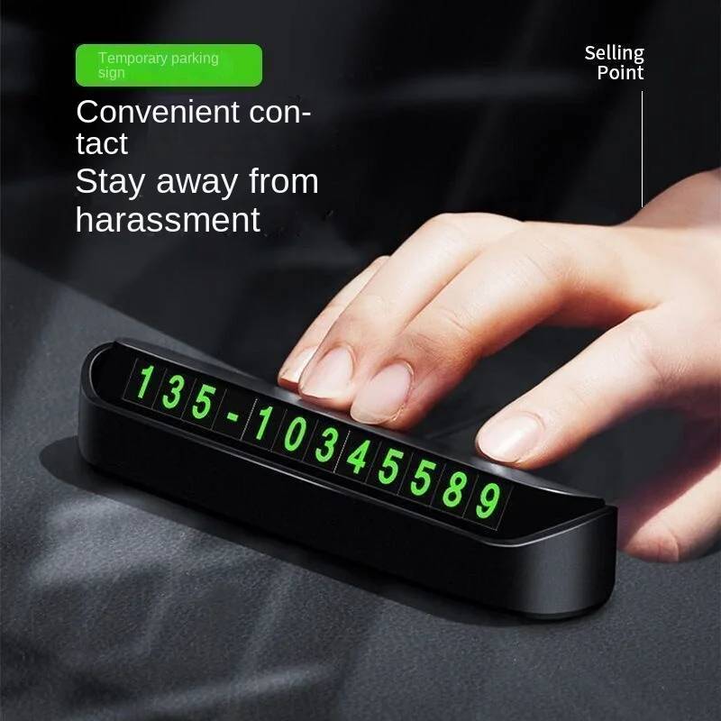 

Car Phone Number Card Temporary Parking Card Plate Telephone Number Car Park Stop Automobile Accessories