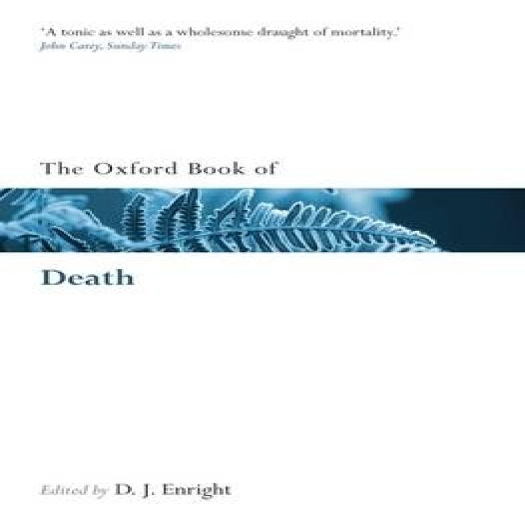 The Oxford Book of Death Paperback Book 9780199556526