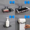 Punch-Free Wall-Mounted Bathroom Storage Shelf
