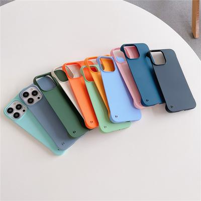 Ultracienkie, matowe etui na telefon bez ramki do iPhone'a 15 14 11 12 13 Pro Max Mini XR X XS 7 8 Plus Luksusowe, cukierkowe, twarde etui na PC