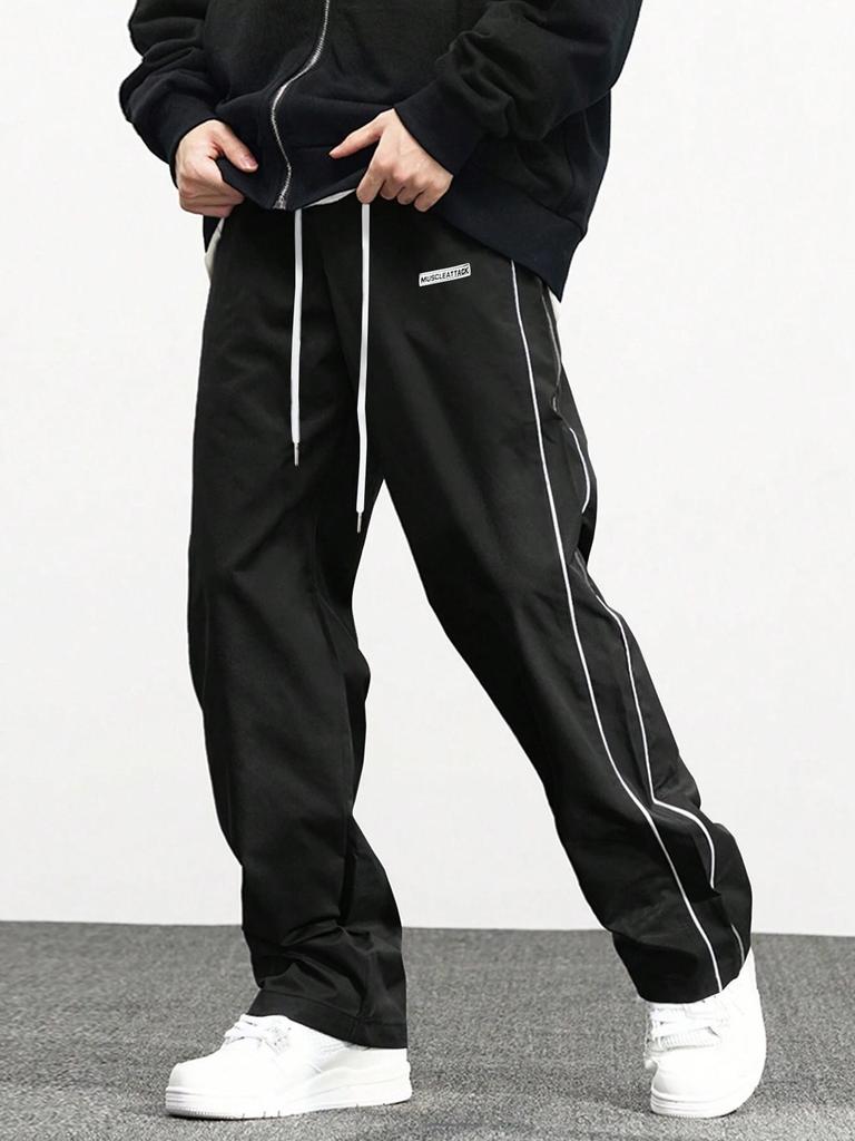 Men's Retro European High Street Trend Joggers - Autumn Casual Woven Pants
