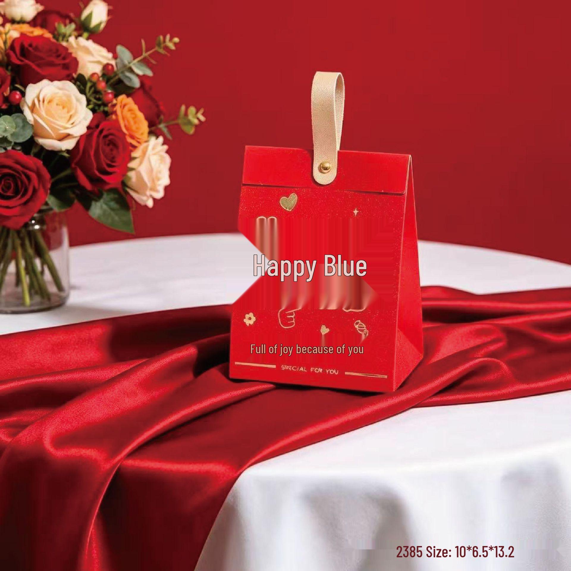 Wedding Celebration Candy Box - Elegant Handheld Favor for Engagements & Special Days 10x6.5x13.2 cm