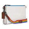 Coach Classic Large Logo Exquisite Pebble Leather Zipper Detachable Shoulder Strap With Round Coin Case Mini Crossbody Bag C9854-QBCAH