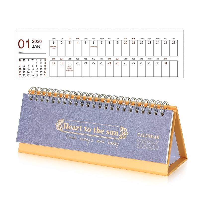 2026 Minimalist Mini English Desk Calendar Planner Office Desktop Ornament
