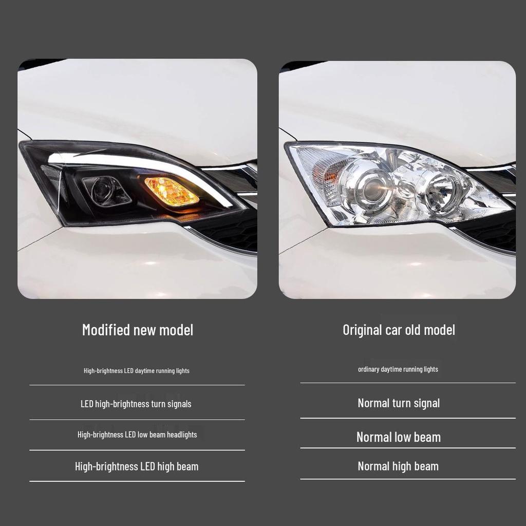 LED Projector Headlights with DRL & Turn Signals for 07-11 Honda CRV