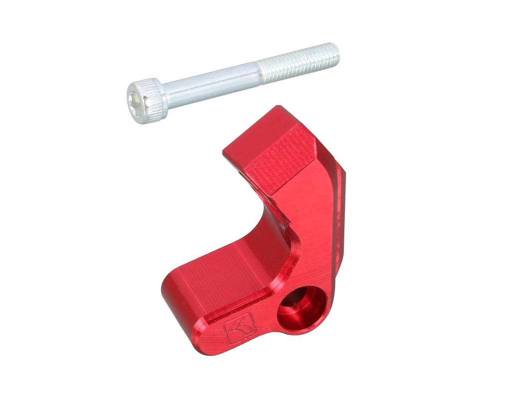 KITACO Clutch Cable Receiver for Monkey 125 and Grom Machined Aluminum with Anodized Part Number (Red) (JB03/JB05) (JC92) - Finish, 307-1452920